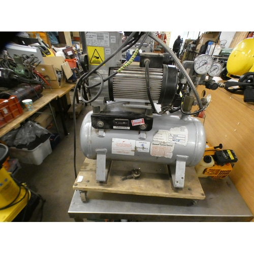 2351 - A 40kg compressor on wheels - failed electrical safety test due to damaged cable, sold for scrap onl... 