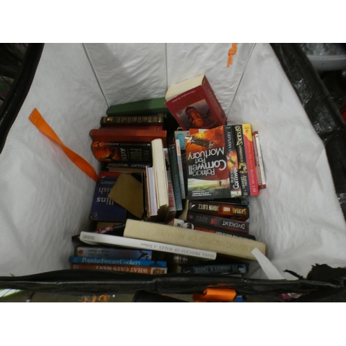 2356 - A box of approx 60 assorted books - cook books, autobiographies, dictionary