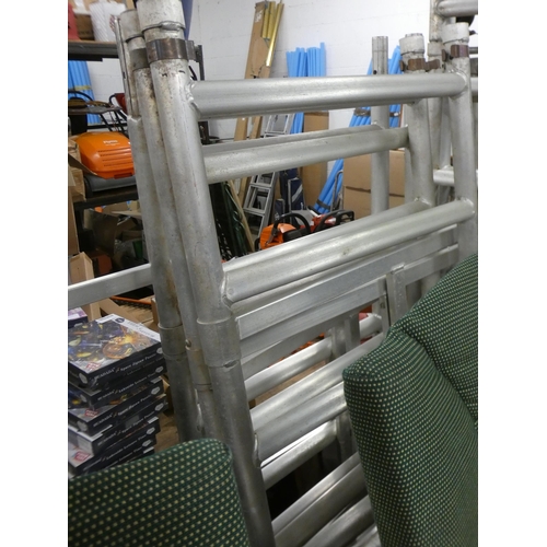 2381 - Zarges aluminium scaffold tower with Borad safety rails 4 upright sections, work platform and  safet... 