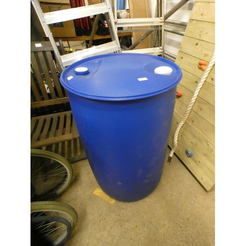 2389 - Blue plastic barrel - H90cm