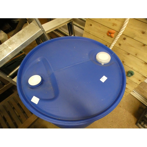 2389 - Blue plastic barrel - H90cm