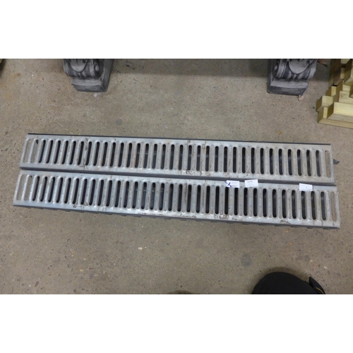 2390 - 2 IM patio/yard Gutter traps