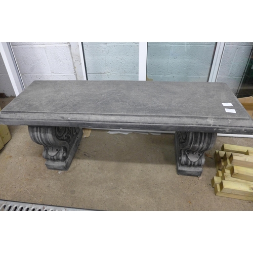 2391 - Concrete garden bench