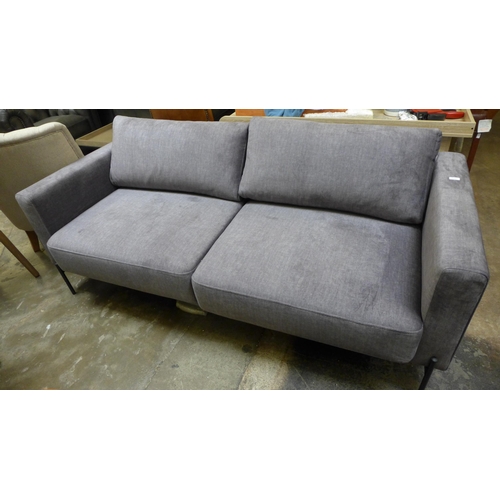 1348 - A Connections Baker ash grey fabric three seater sofa