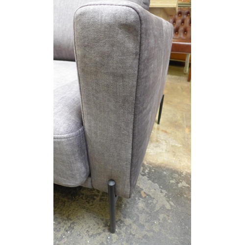 1348 - A Connections Baker ash grey fabric three seater sofa