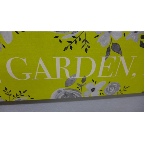 1339 - A wooden hanging plaque (Eat, Sleep, Garden, Repeat)  suitable for outdoors 13X80(EMB001388)   *