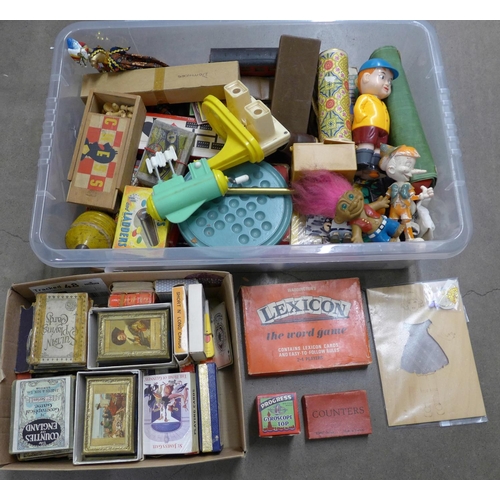 1134 - Vintage toys/games etc., and a box of vintage playing cards **PLEASE NOTE THIS LOT IS NOT ELIGIBLE F... 