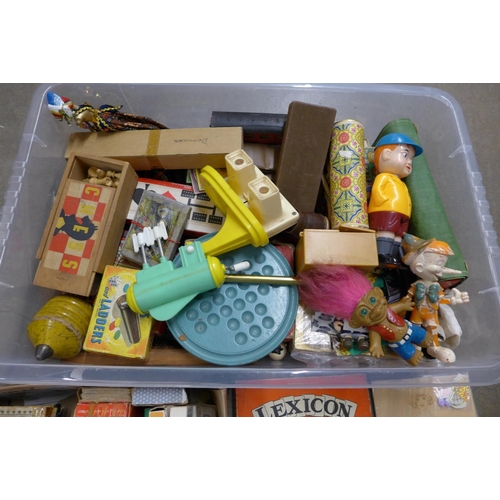 1134 - Vintage toys/games etc., and a box of vintage playing cards **PLEASE NOTE THIS LOT IS NOT ELIGIBLE F... 