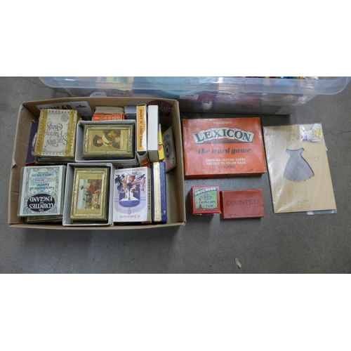 1134 - Vintage toys/games etc., and a box of vintage playing cards **PLEASE NOTE THIS LOT IS NOT ELIGIBLE F... 