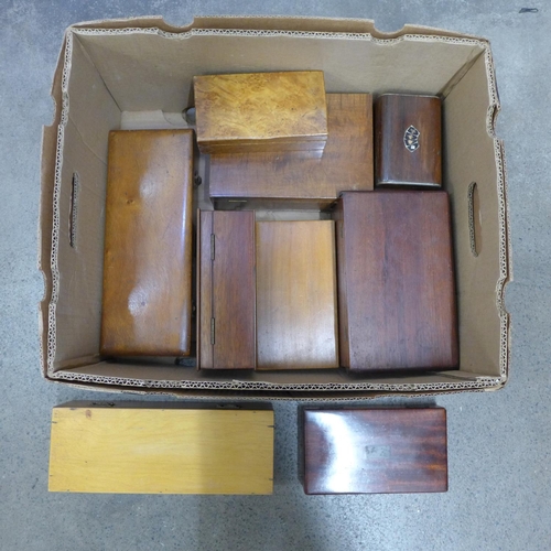 1139 - Ten wooden boxes including French mahogany and walnut **PLEASE NOTE THIS LOT IS NOT ELIGIBLE FOR POS... 