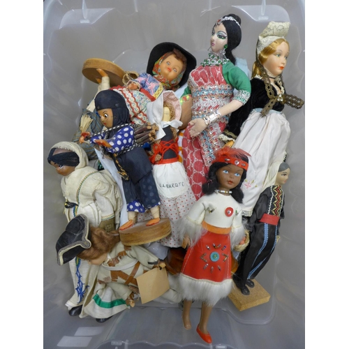 1147 - A collection of costume dolls **PLEASE NOTE THIS LOT IS NOT ELIGIBLE FOR POSTING AND PACKING**