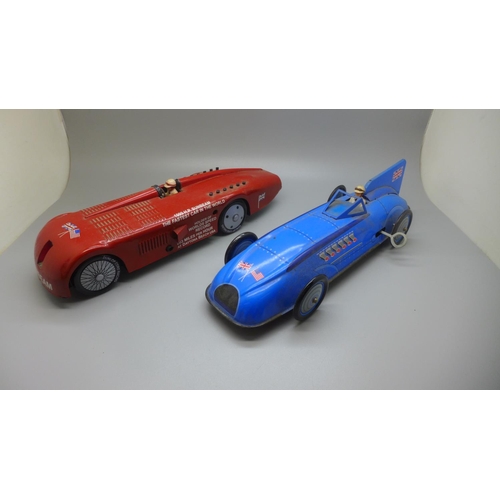 682 - Two Schylling Collectors Series Land Speed Record cars, Bluebird and Sunbeam 1000, boxed