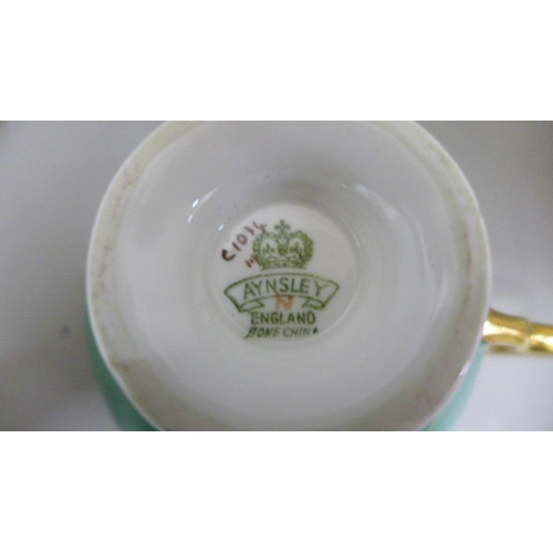 683 - Plated ware and an Aynsley cup and saucer