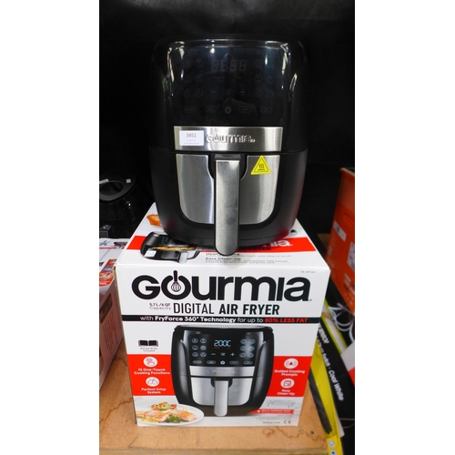 3451 - Gourmia Air Fryer        , (249-89)   * This lot is subject to vat