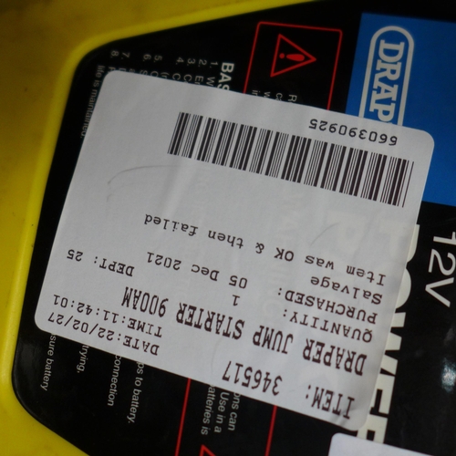 3466 - Draper Jump Starter 900Am, (249-512)   * This lot is subject to vat