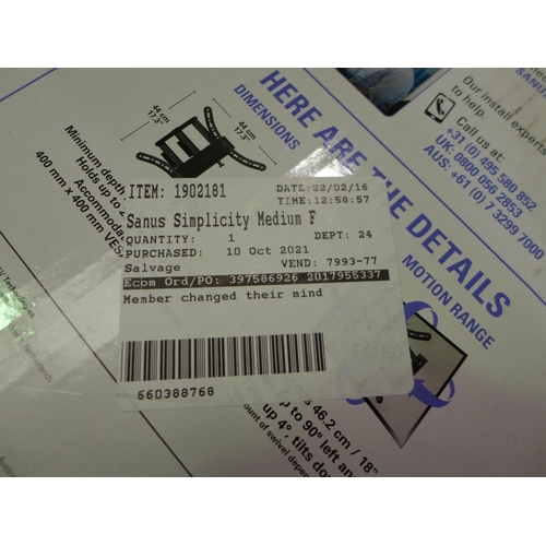 3137 - Sanus Medium Tv Wall Mount  , (249-410)   * This lot is subject to vat