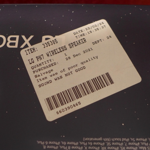 3156 - LG Pn7 Wireless Speaker   , Original RRP £114.99 + vat , (249-436)   * This lot is subject to vat