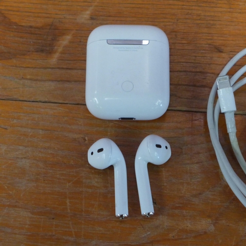 3160 - Airpods 2Nd Gen & Case   - Mv7N2Zma  , (249-463)   * This lot is subject to vat