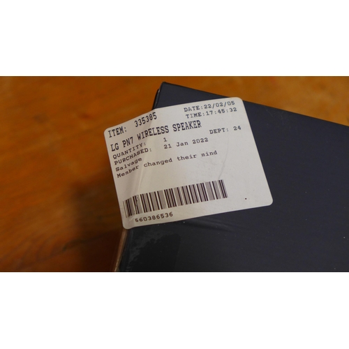 3170 - LG Pn7 Wireless Speaker   , Original RRP £114.99 + vat , (249-145)   * This lot is subject to vat