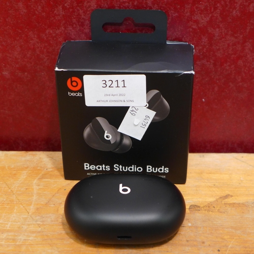 3211 - Beats Studio Buds Black  - Mj4X3Zm/A  , (249-388)   * This lot is subject to vat