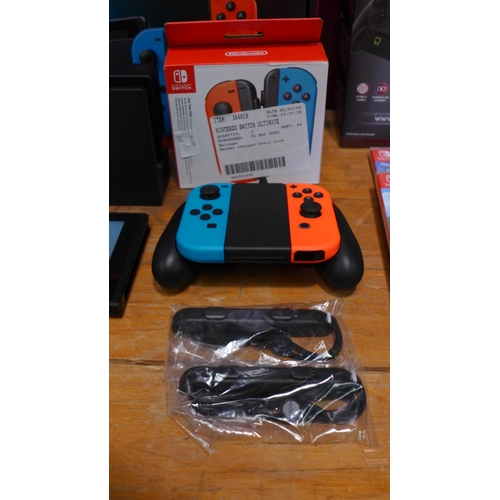 3231 - Nintendo Switch Ultimate Bundle (inc Console, 2 Games, Charge and Store dock, 2x Remotes)  , Origina... 