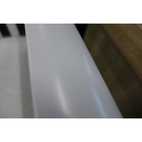 1595 - A white painted cot bed with mattress * this lot is subject to VAT