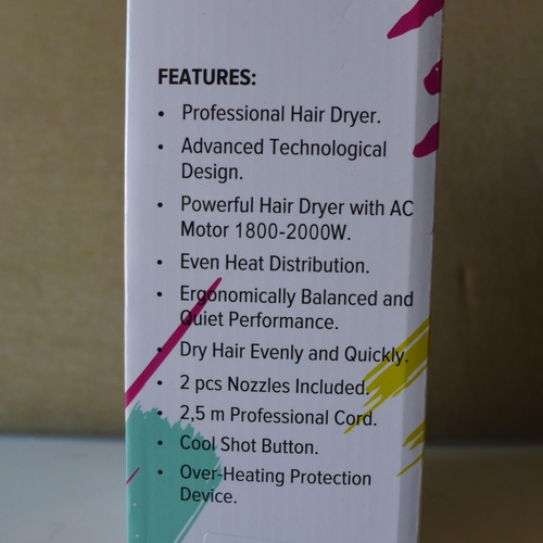 3113 - Professional hair dryer (Iron grey/Fuschia)