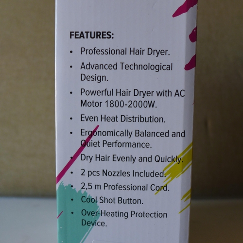 3114 - Professional hair dryer (Iron grey/Fuschia)