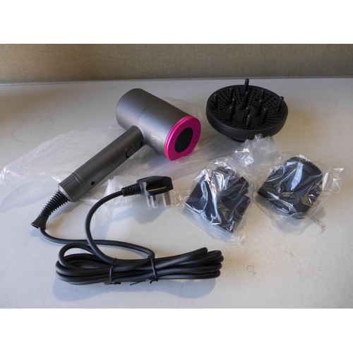 3114 - Professional hair dryer (Iron grey/Fuschia)