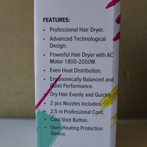 3115 - Professional hair dryer (Iron grey/Fuschia)