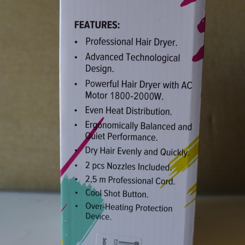 3116 - Professional hair dryer (Iron grey/Fuschia)