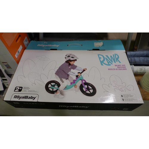 3121 - RAWR Dino Balance Bike        , (249-500)   * This lot is subject to vat