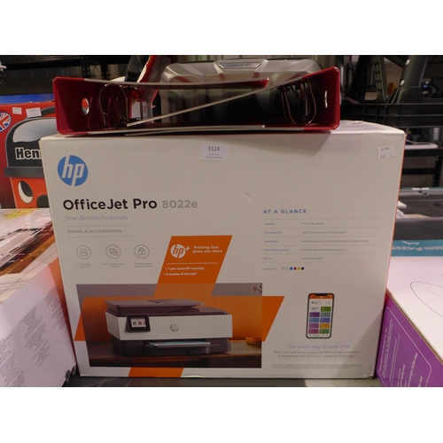 3124 - Hp Officejet Pro 8022E AIO Printer, Original RRP £114.99 + vat , (249-484)   * This lot is subject t... 