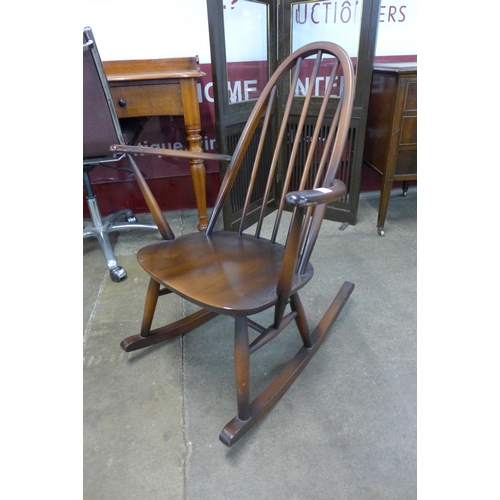 126 - An Ercol dark elm and beech Quaker rocking chair