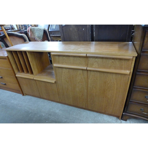 131 - A teak record cabinet/sideboard