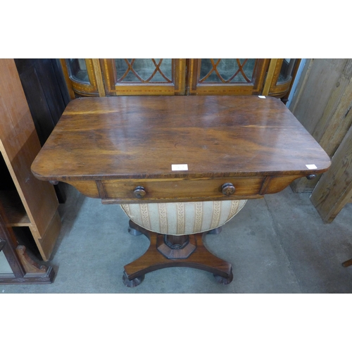 181A - A George IV rosewood lady's sewing table