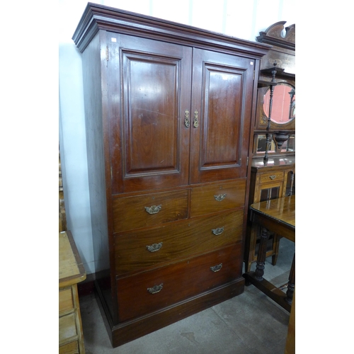 183 - A Victorian mahogany bachelors wardrobe