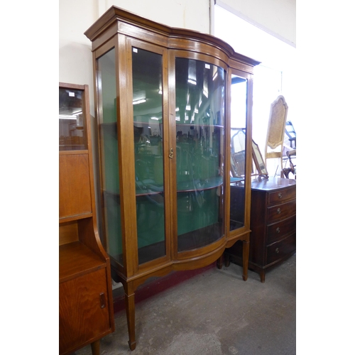 230 - An Edward VII inlaid mahogany display cabinet