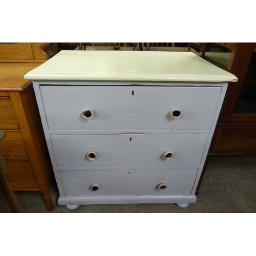 326 - A painted pine chest of drawers