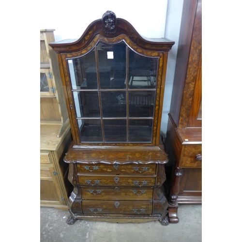 342 - A Dutch marquetry inlaid mahogany side cabinet