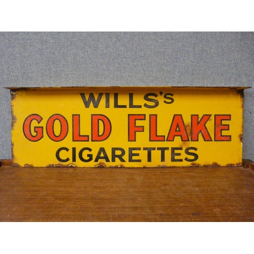 442 - A double sided enamelled Wills's Gold Flake Cigarettes advertising sign