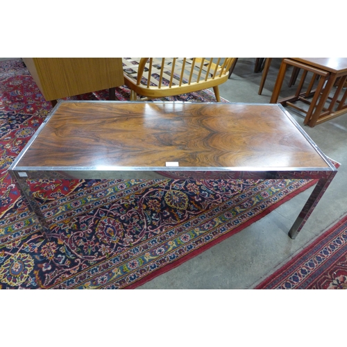 79 - A Howard Miller rosewood and chrome coffee table

*Accompanied by CITES A10 certificate, no. 615502/... 