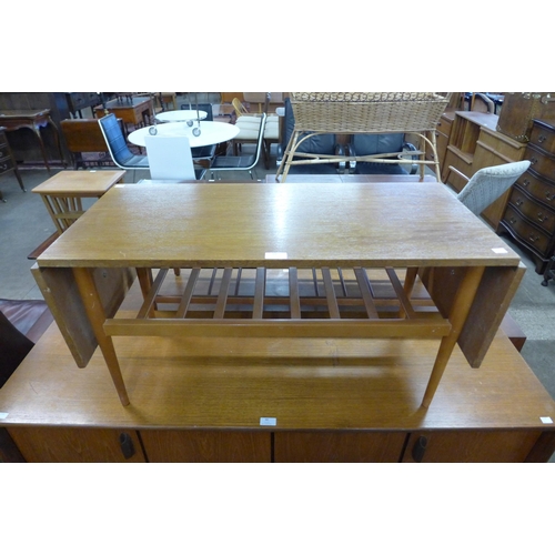 89 - A teak drop-leaf coffee table