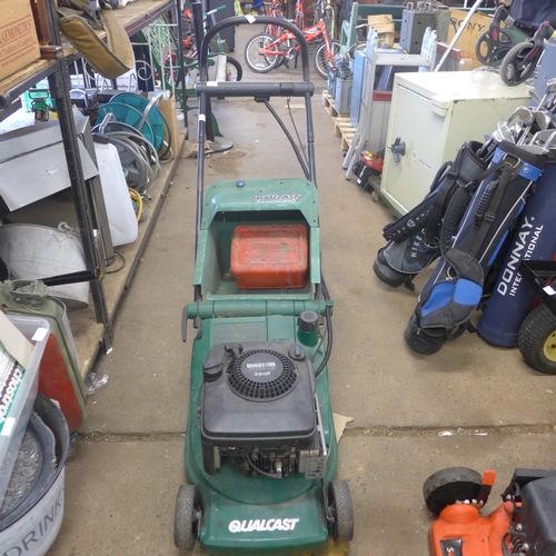 2321 - Qualcast Concorde RE30S petrol driven 3.5hp lawnmower with collector & petrol can