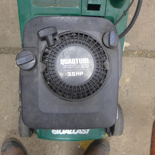 2321 - Qualcast Concorde RE30S petrol driven 3.5hp lawnmower with collector & petrol can