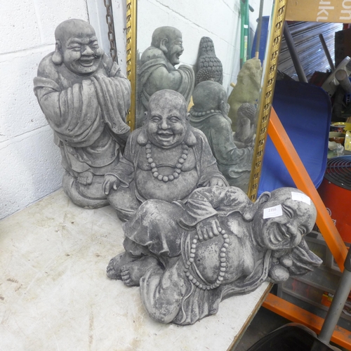 2356 - 3 Male concrete Buddhas