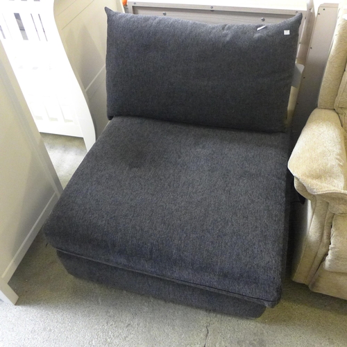 1690 - A charcoal fabric easy chair