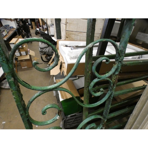 2084 - 2 Wrought iron drive gates, 2.8m wide total