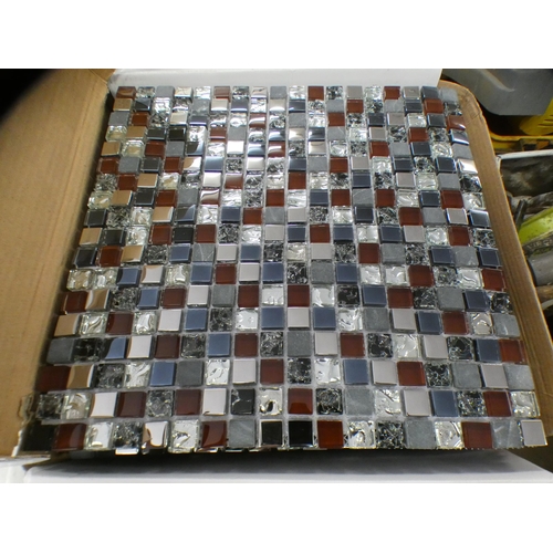 2105 - 14 sheets of metallic mosaic tiles (3 boxes)