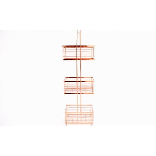 1320 - A three tier copper storage unit, H 72cms (KG075518)   #